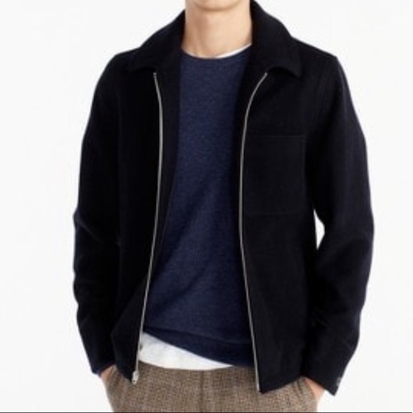 J. Crew Other - J. Crew Black Wool Full Zip Heavy Coat Jacket M